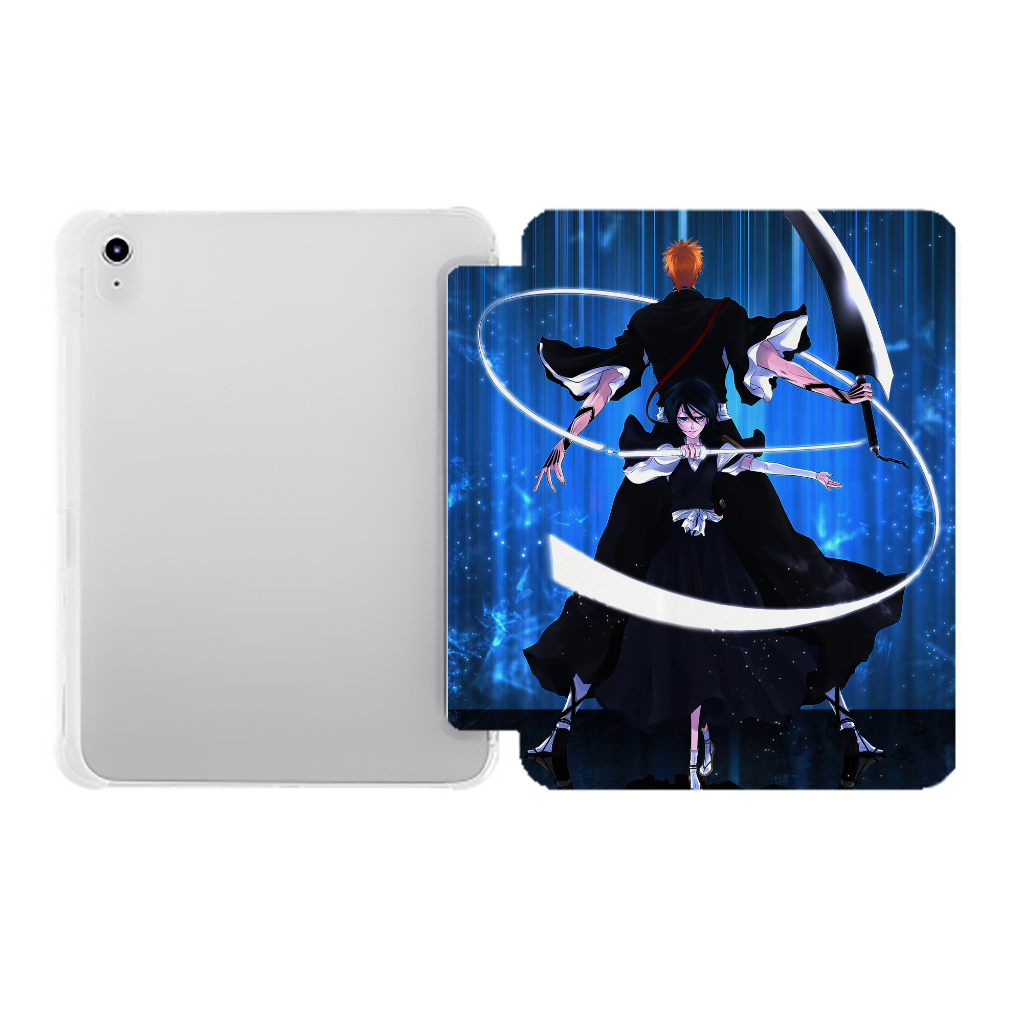（画像用） ブリーチ BLEACH IPad ケース ペン収納付き 三つ折りスタンド PUレザー×シリコン 対応機種9.5/10.5/10.9インチ